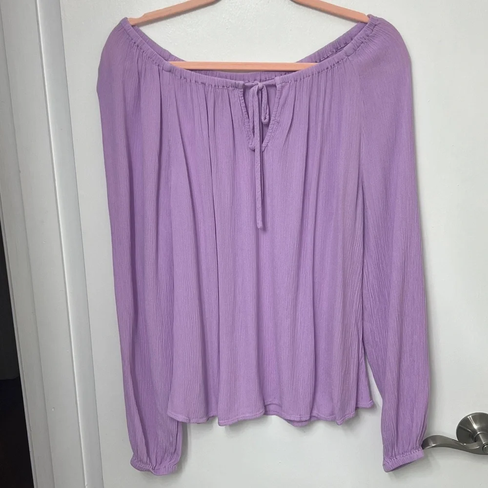 148. Sanctuary Purple Ballet neck Long Sleeve Top, S, Can be worn off shoulders - Picture 5 of 10